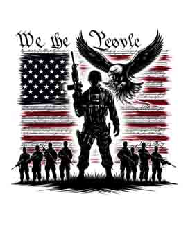 Patriot Tattoo Digital Art Perfect for 2024 USA Election