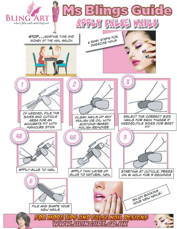 Bling Art’s Six Simple Steps to Beautiful False Nails