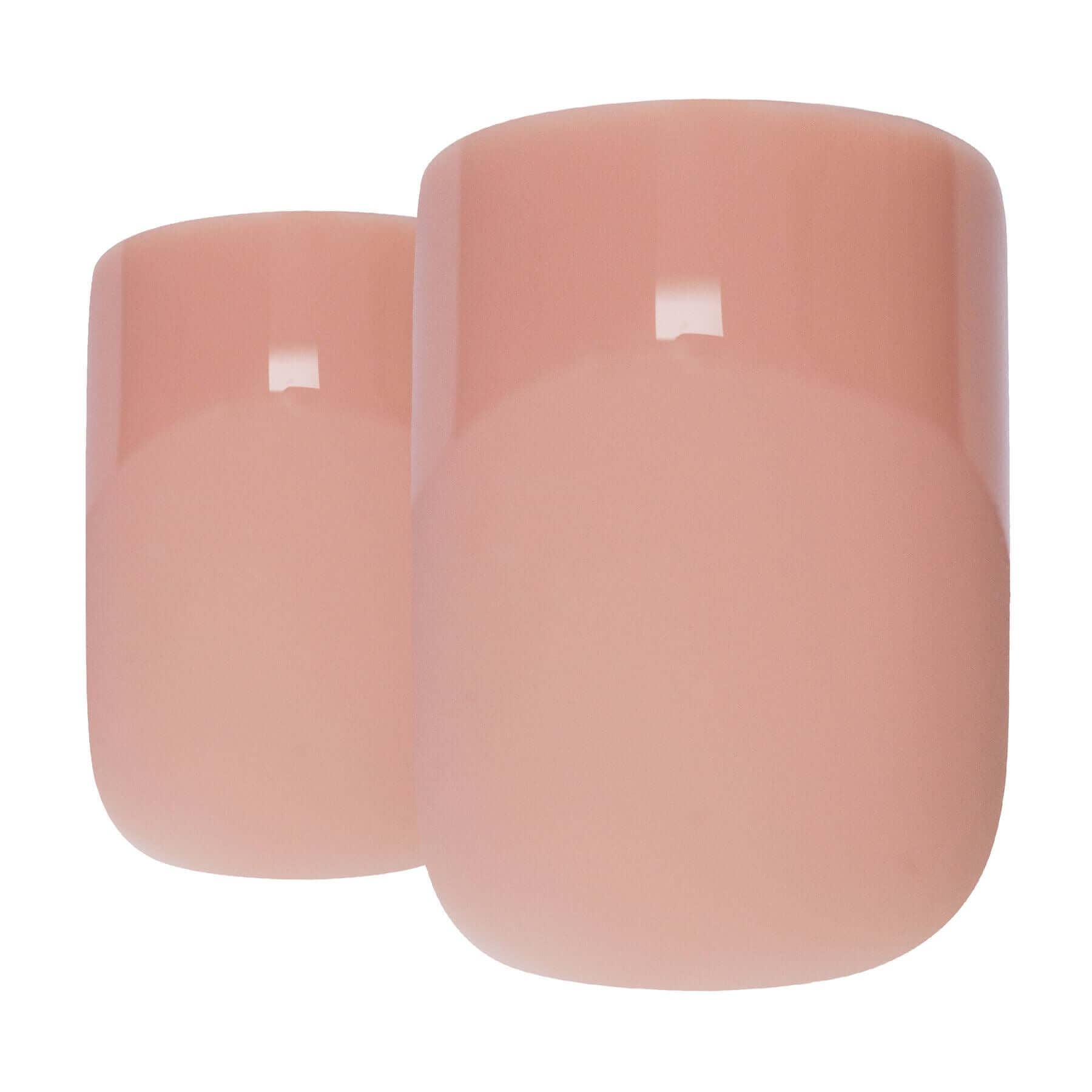 False Nails by Bling Art Beige Matte French Squoval 24 Fake Medium Acrylic Tips