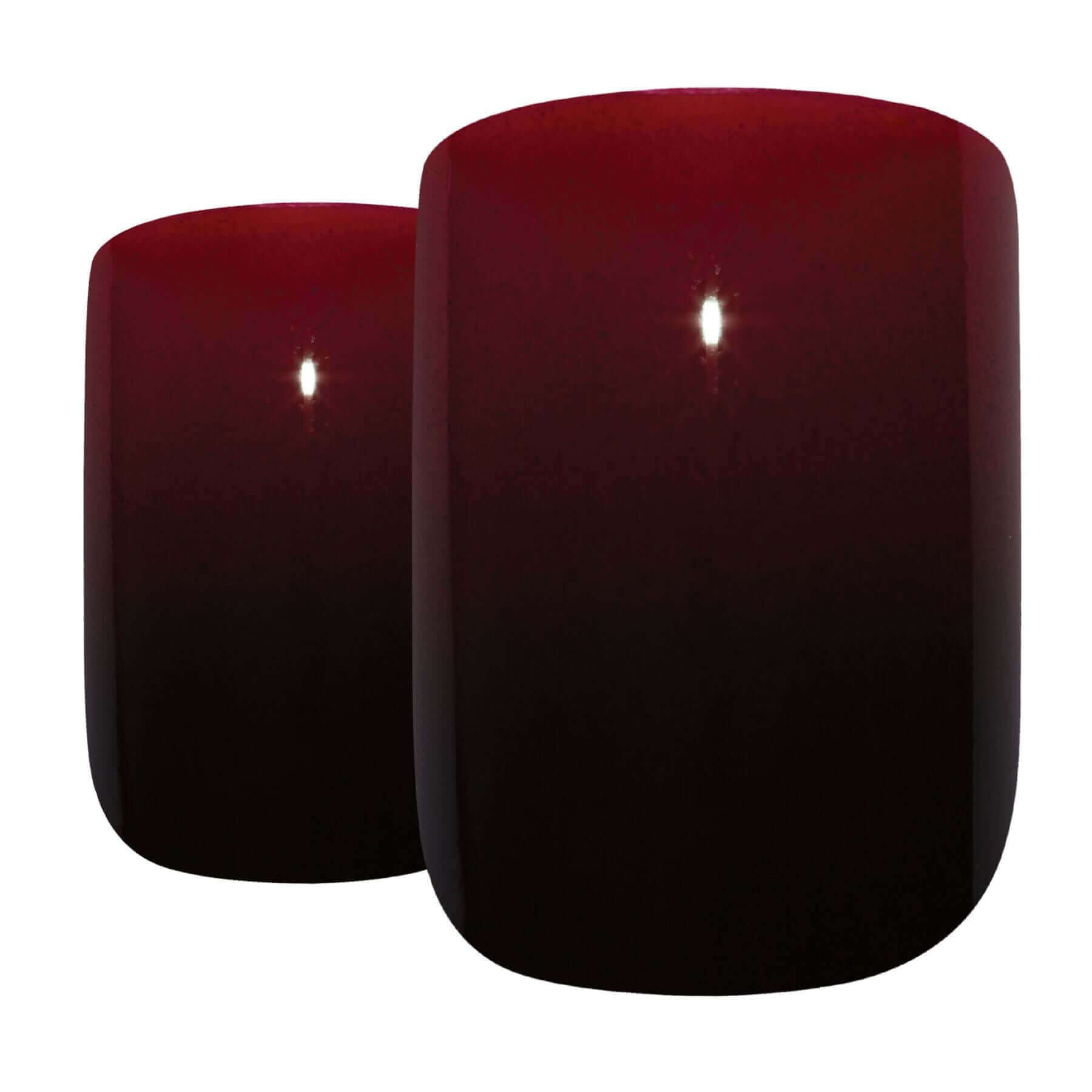 False Nails by Bling Art Red Black French Squoval 24 Fake Medium Acrylic Tips