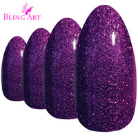 Andromeda almond false nails by Bling Art