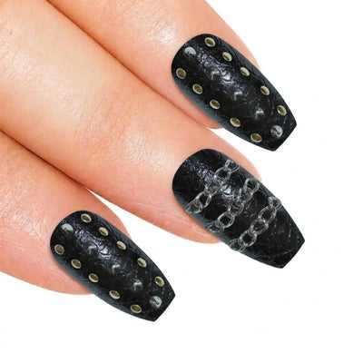 Bling Art press-on nails worn on a hand