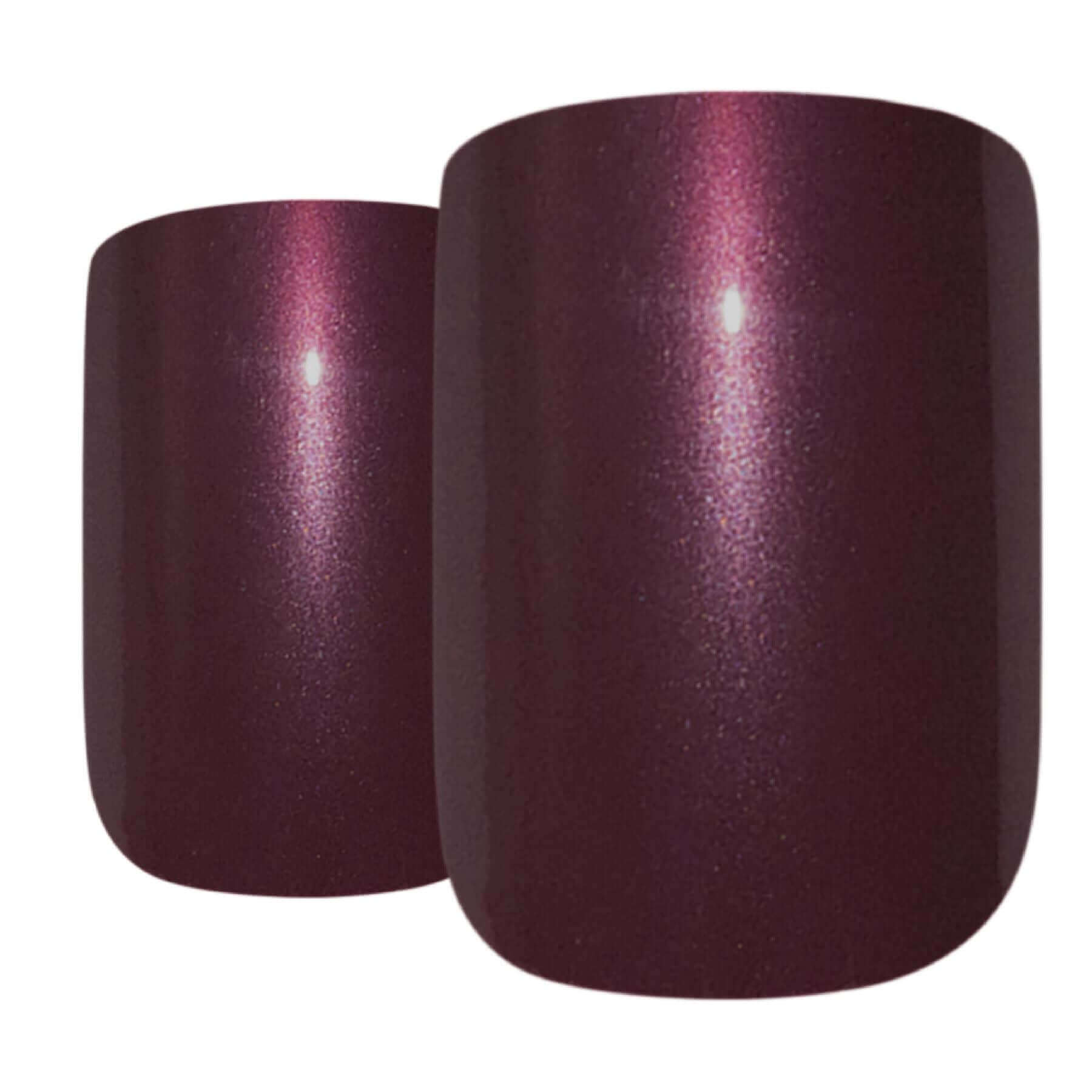 False Nails by Bling Art Brown Glitter French Squoval Fake Medium Acrylic Tips