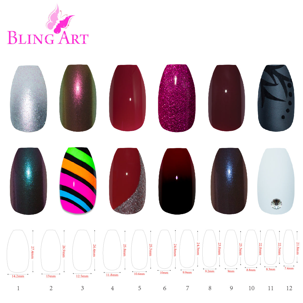 Salon Bulk Pack · 360 Tips · Coffin Ballerina · Natural — Bling Art