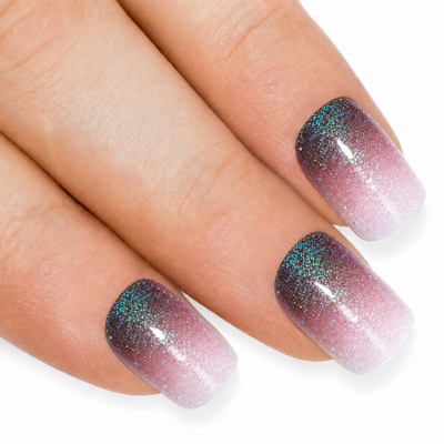 Red Brown gel ombre French squoval press-on false nails by Bling Art — chestnut red-brown gradient gel ombre French for autumnal seasonal events and everyday elegance. 24 nails, 12 sizes XS-XXL, no UV lamp. Designed in Yorkshire UK.