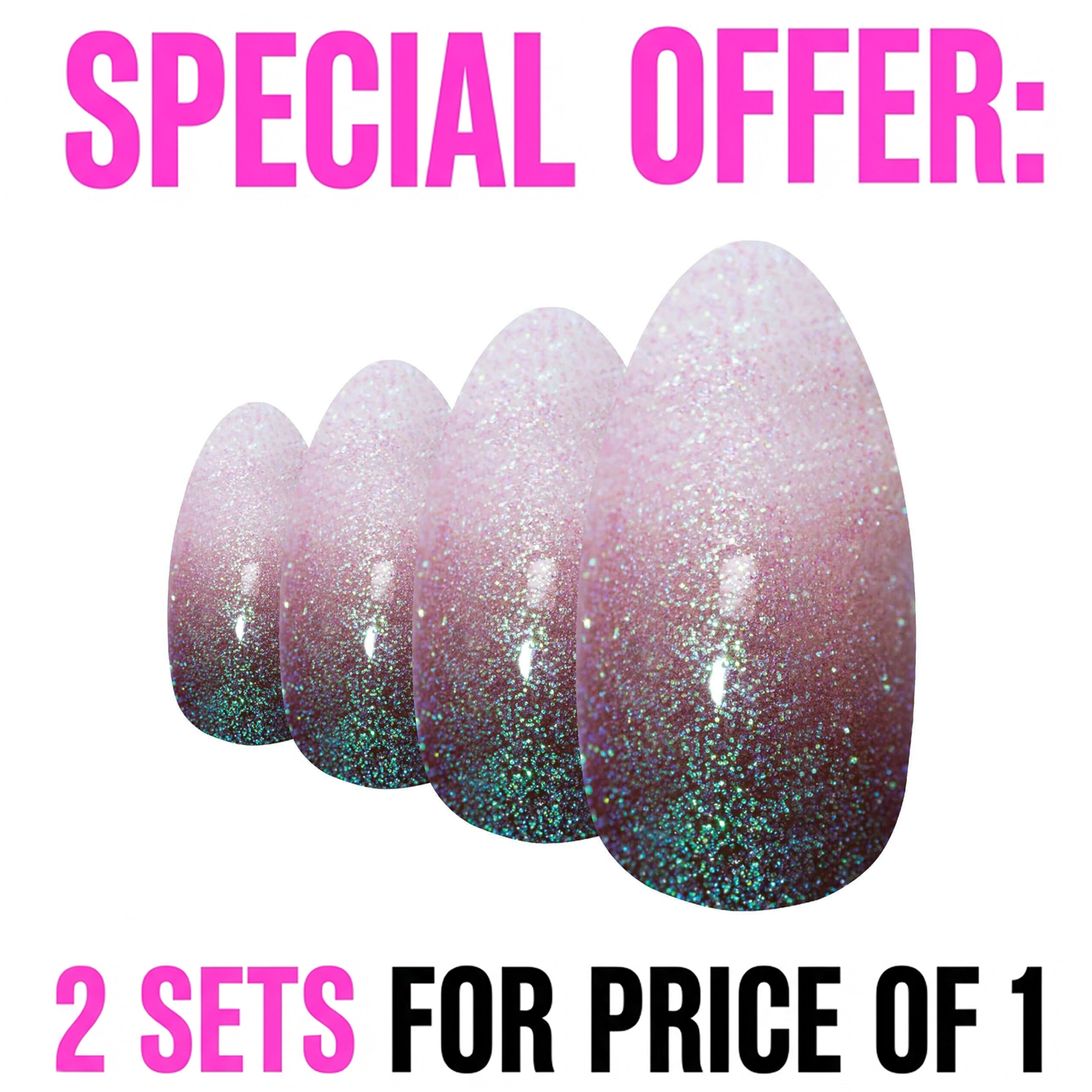 False Nails by Bling Art Red Brown Gel Ombre Almond Stiletto Long Fake Tips