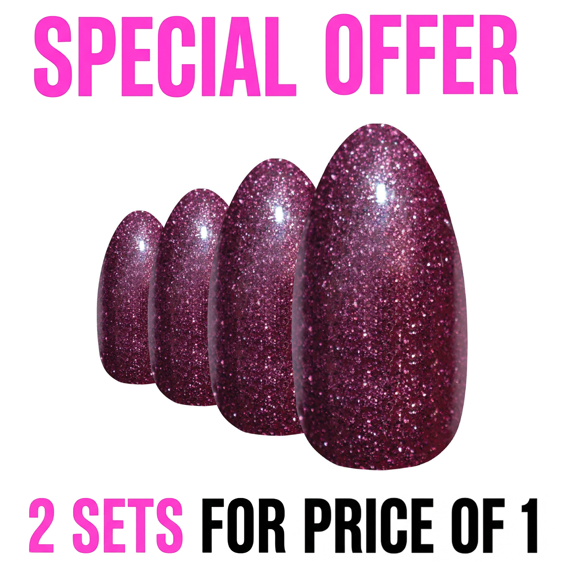 False Nails by Bling Art Red Brown Gel Almond Stiletto Fake Long Acrylic Tips