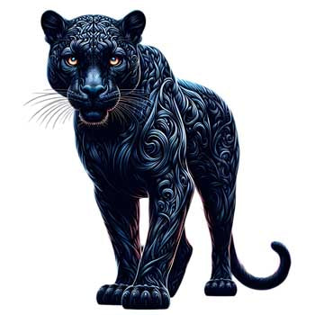 London Panther Tribal Tattoo Art - Digital Design (PNG, JPEG, SVG) - Instant Download for Tattoos, T-Shirts, Wall Art