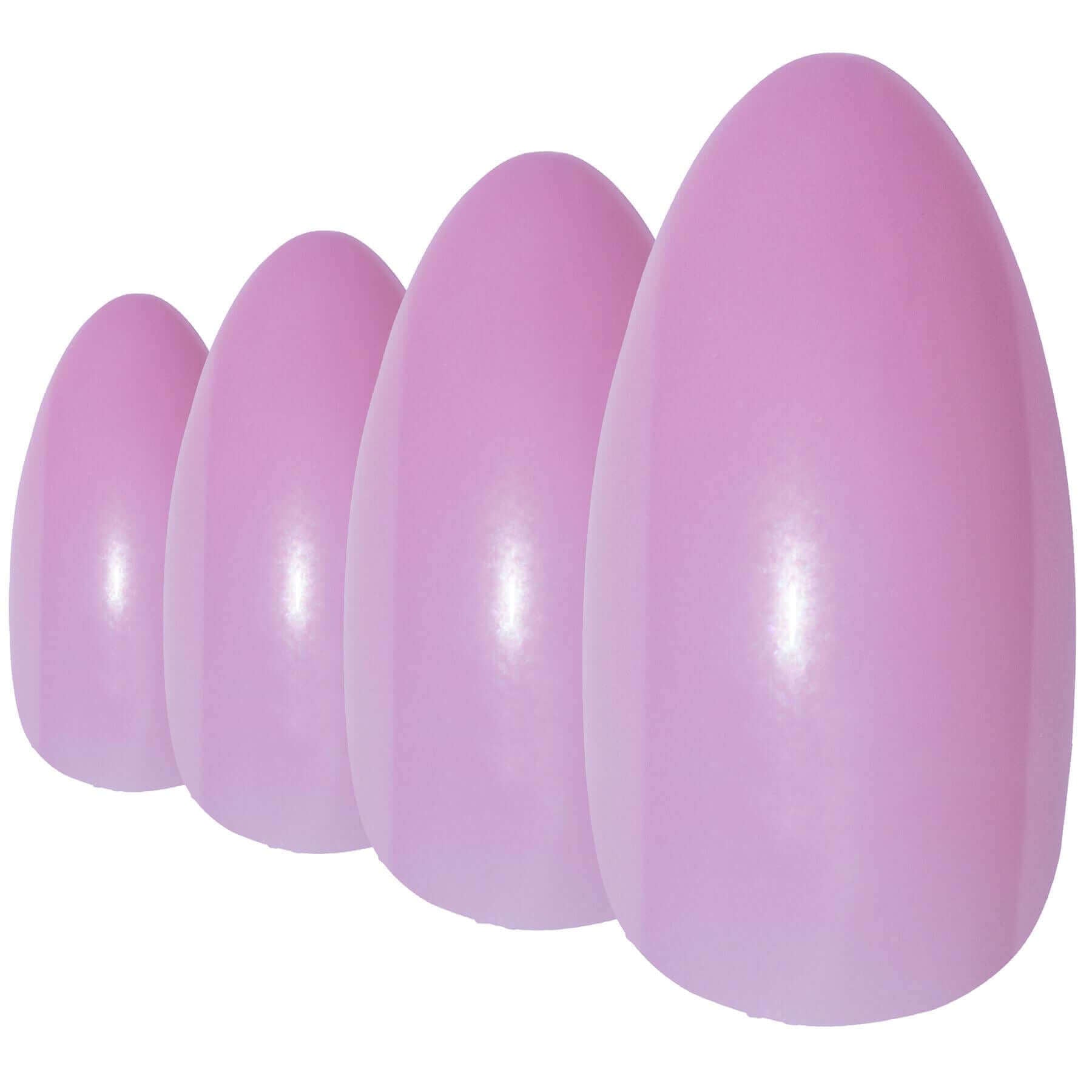 False Nails Bling Art Pink Polished Almond Stiletto Long Fake Acrylic Tips Glue