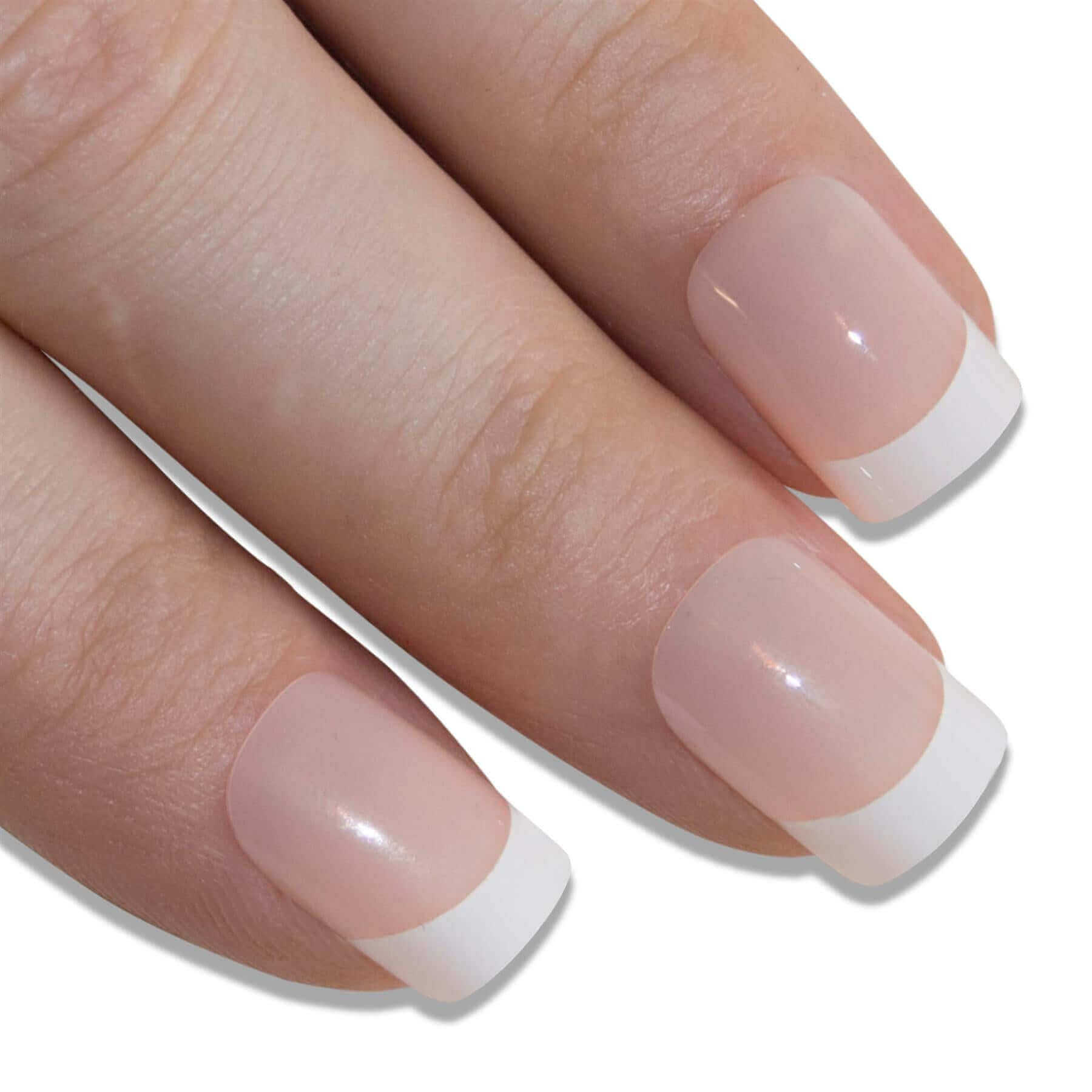 Multipack - False Nails by Bling Art White French Manicure Fake Medium Tips with Glue on natural nails.