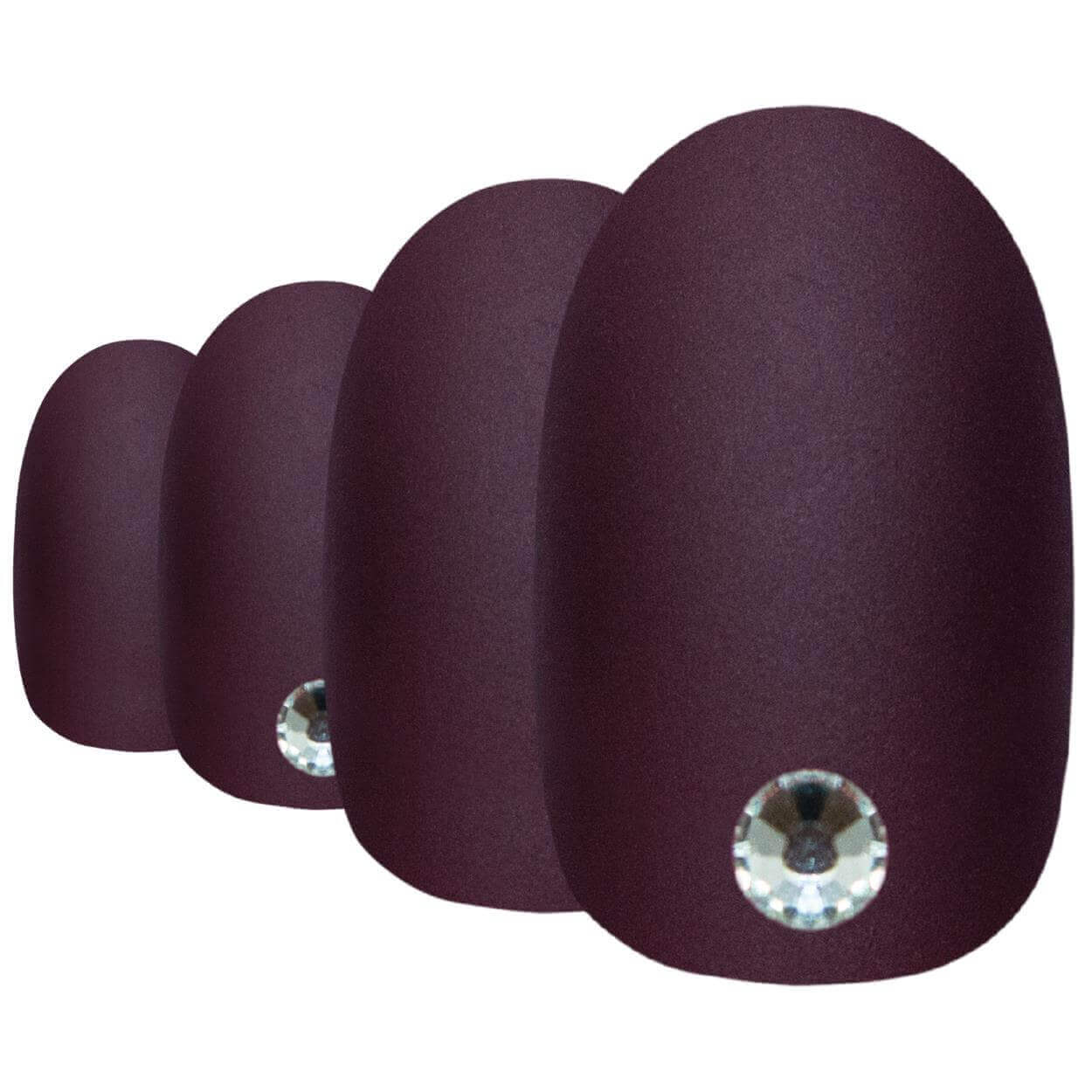 False Nails by Bling Art Brown Matte  Oval Medium Fake Acrylic Tips Glue