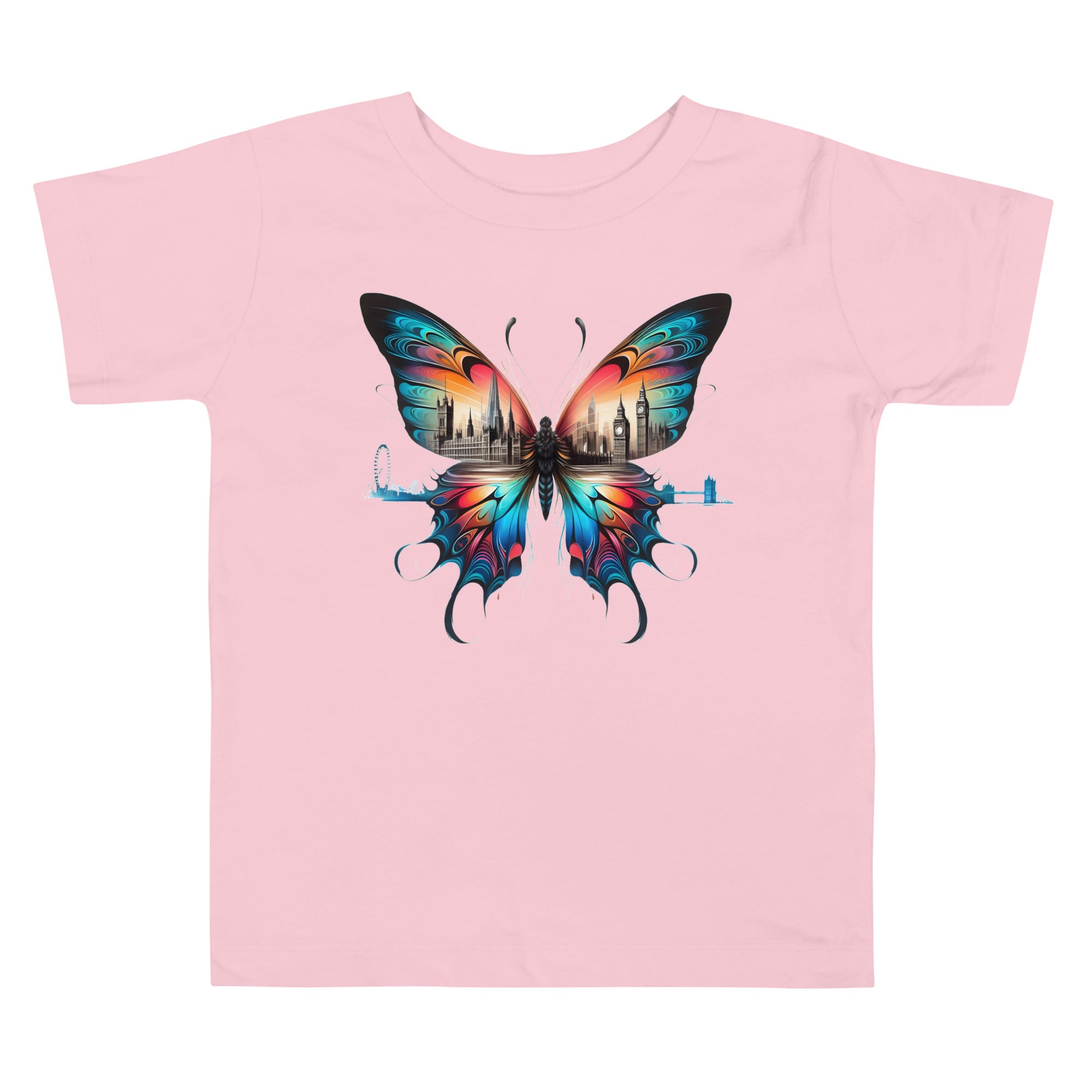 London Butterfly - Cityscape Art Apparel Toddler Short Sleeve Tee