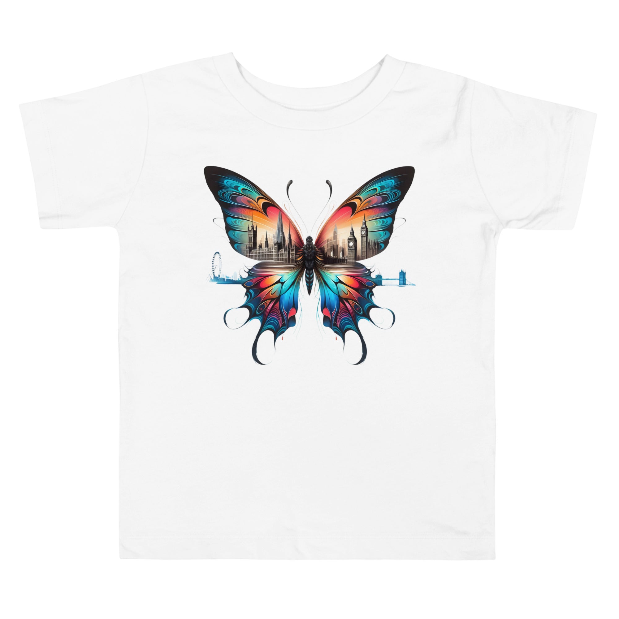 London Butterfly - Cityscape Art Apparel Toddler Short Sleeve Tee