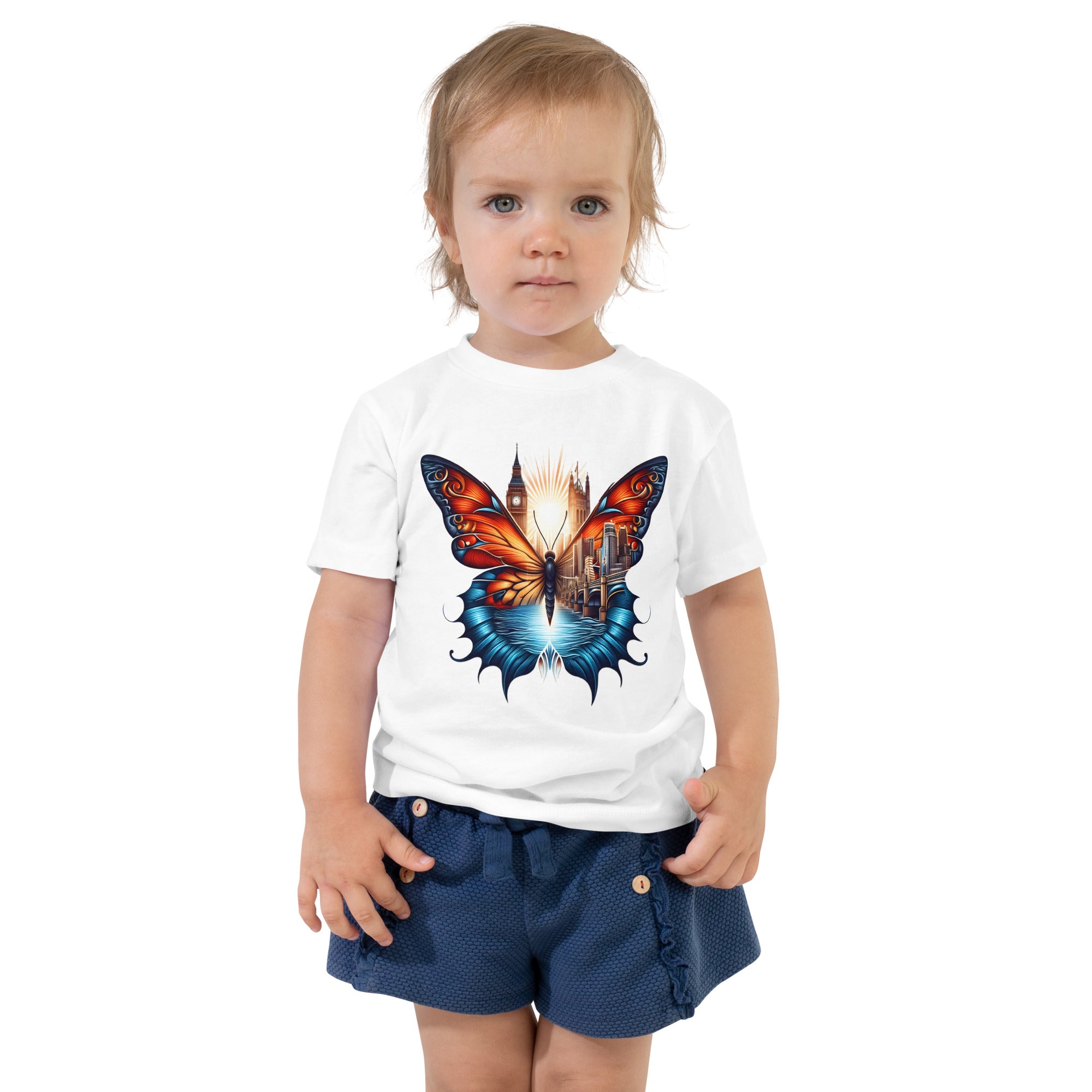 London Butterfly - Cityscape Art Apparel Toddler Short Sleeve Tee