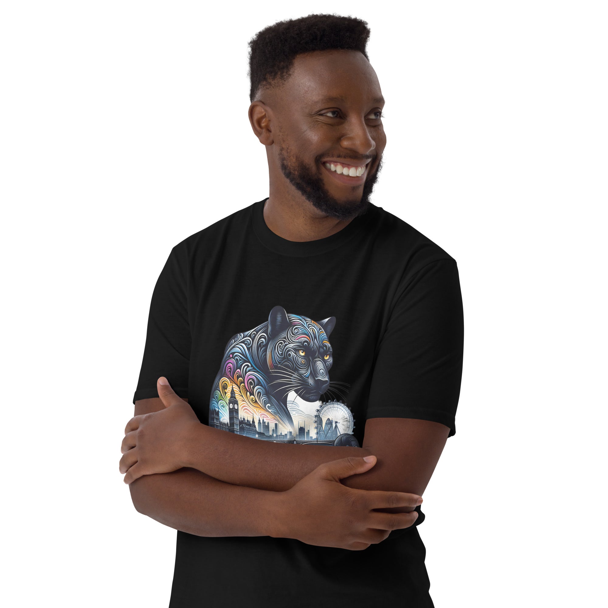 London Panther Nightfall - Animal Art Apparel Short-Sleeve Unisex T-Shirt