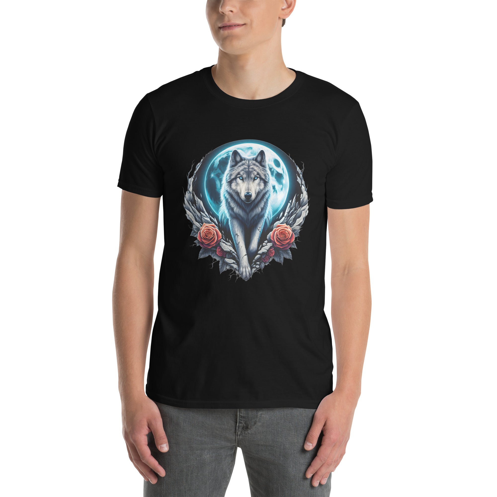 Moon Wolf - Animal Art Apparel Short-Sleeve Unisex T-Shirt