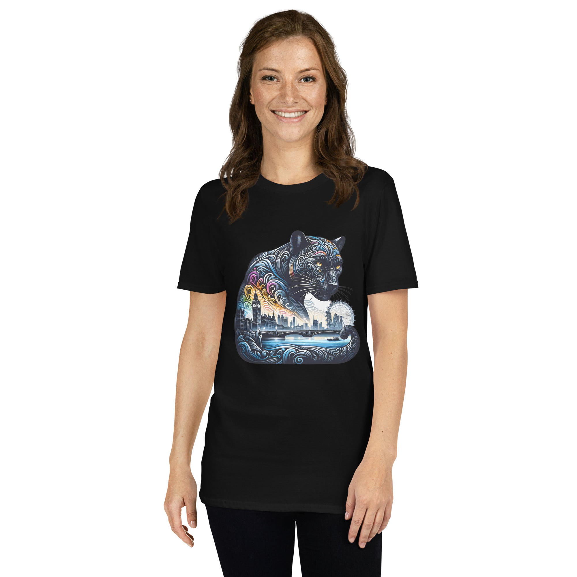 London Panther Nightfall - Animal Art Apparel Short-Sleeve Unisex T-Shirt