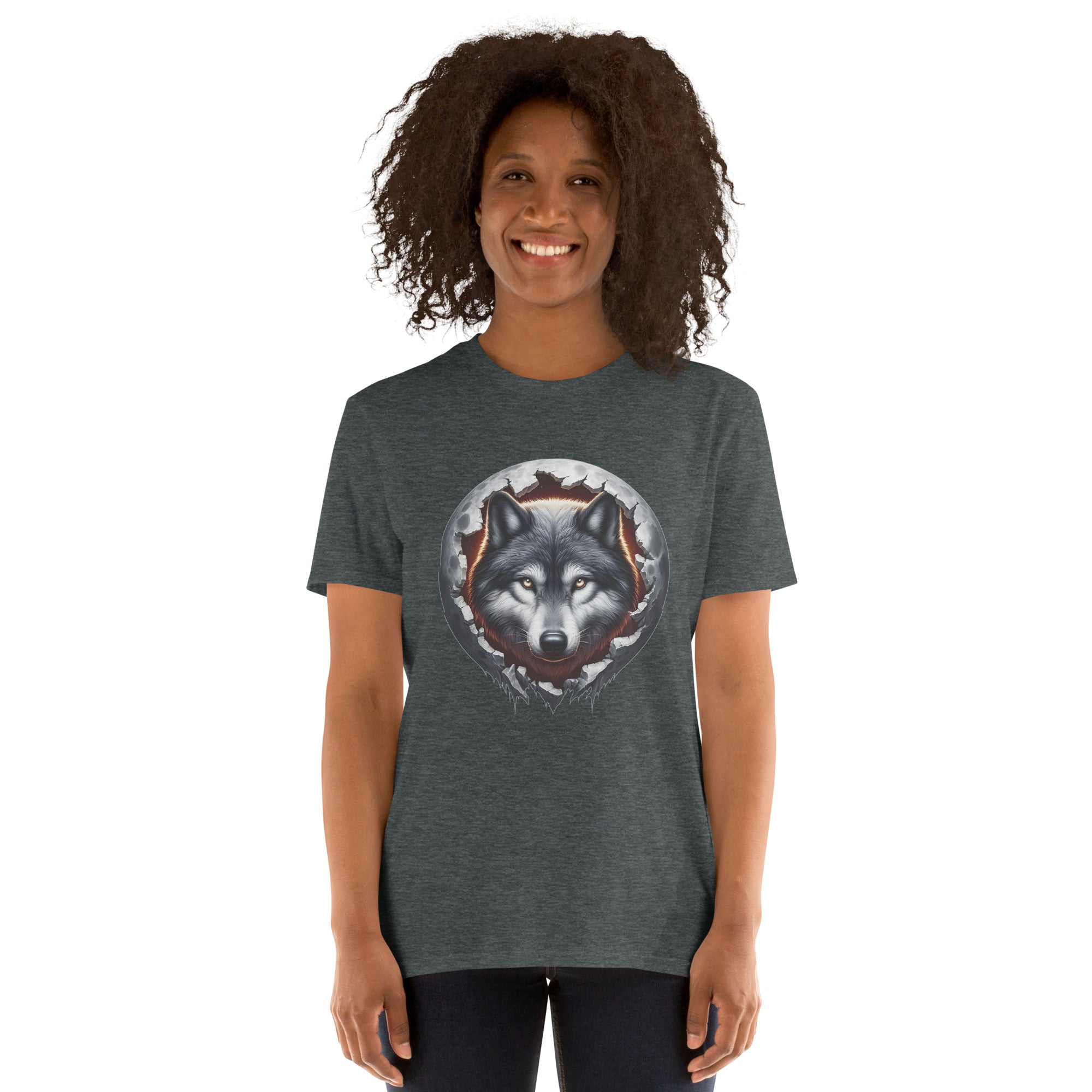 Moon Wolf - Animal Art Apparel Short-Sleeve Unisex T-Shirt