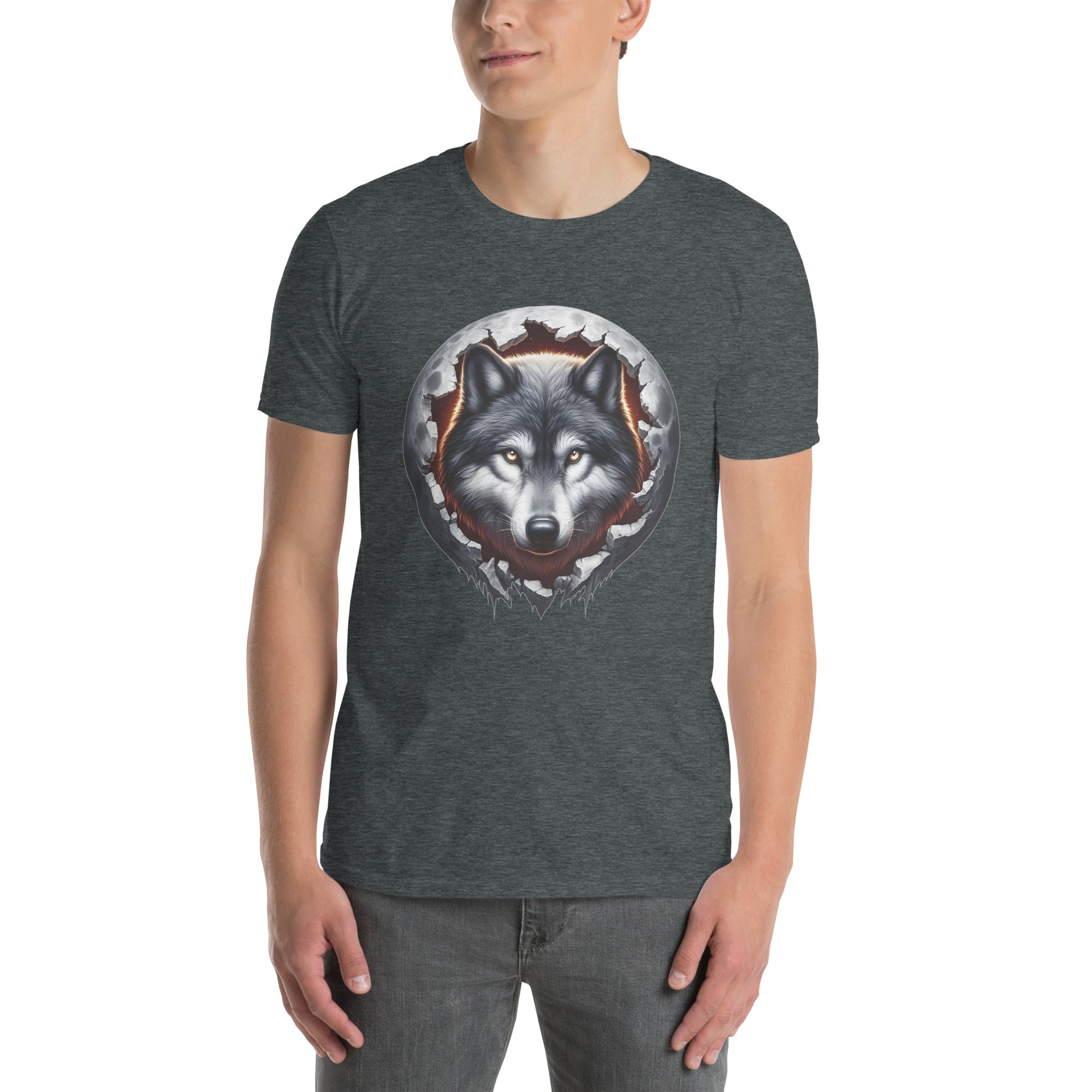 Moon Wolf - Animal Art Apparel Short-Sleeve Unisex T-Shirt