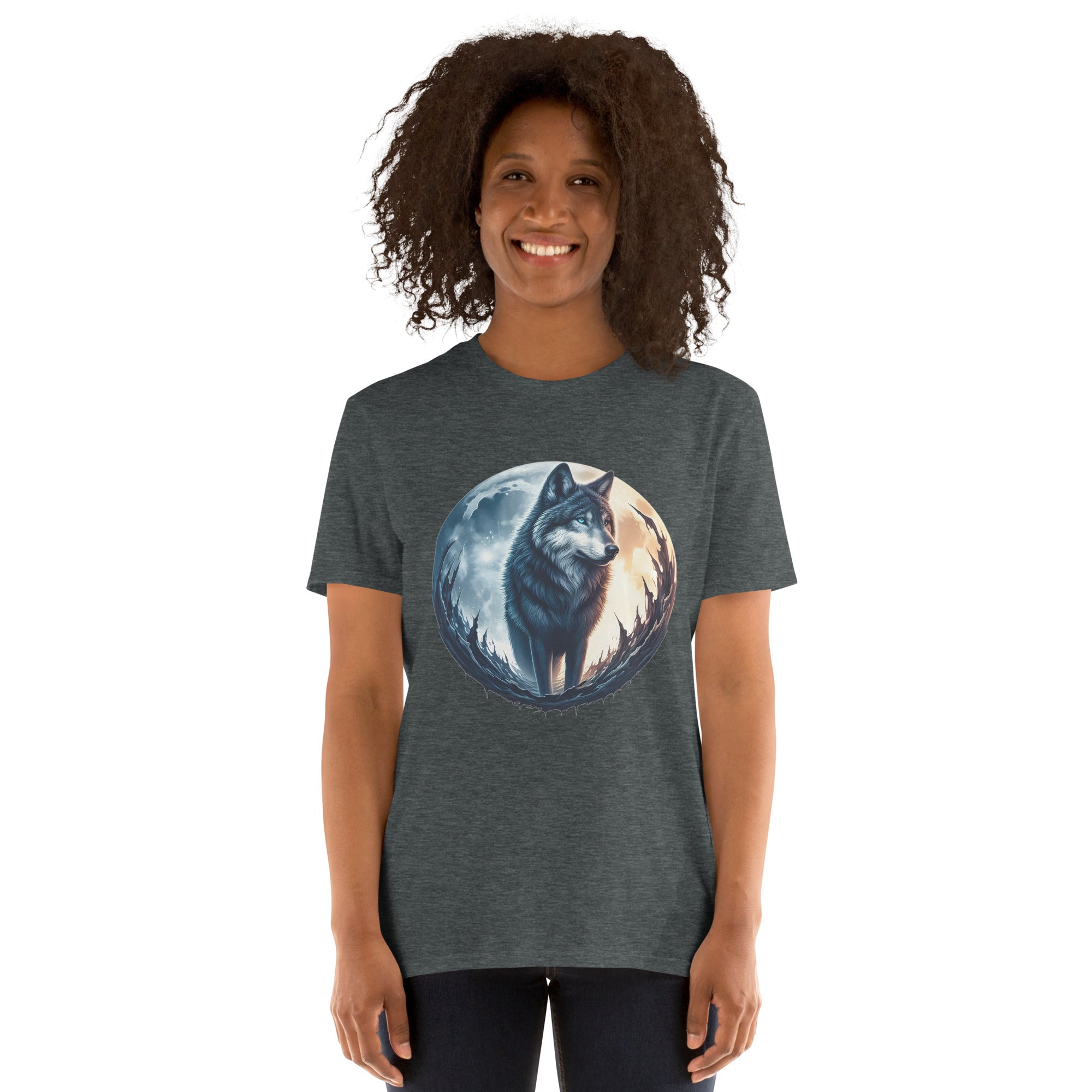 Moon Wolf - Animal Art Apparel Short-Sleeve Unisex T-Shirt