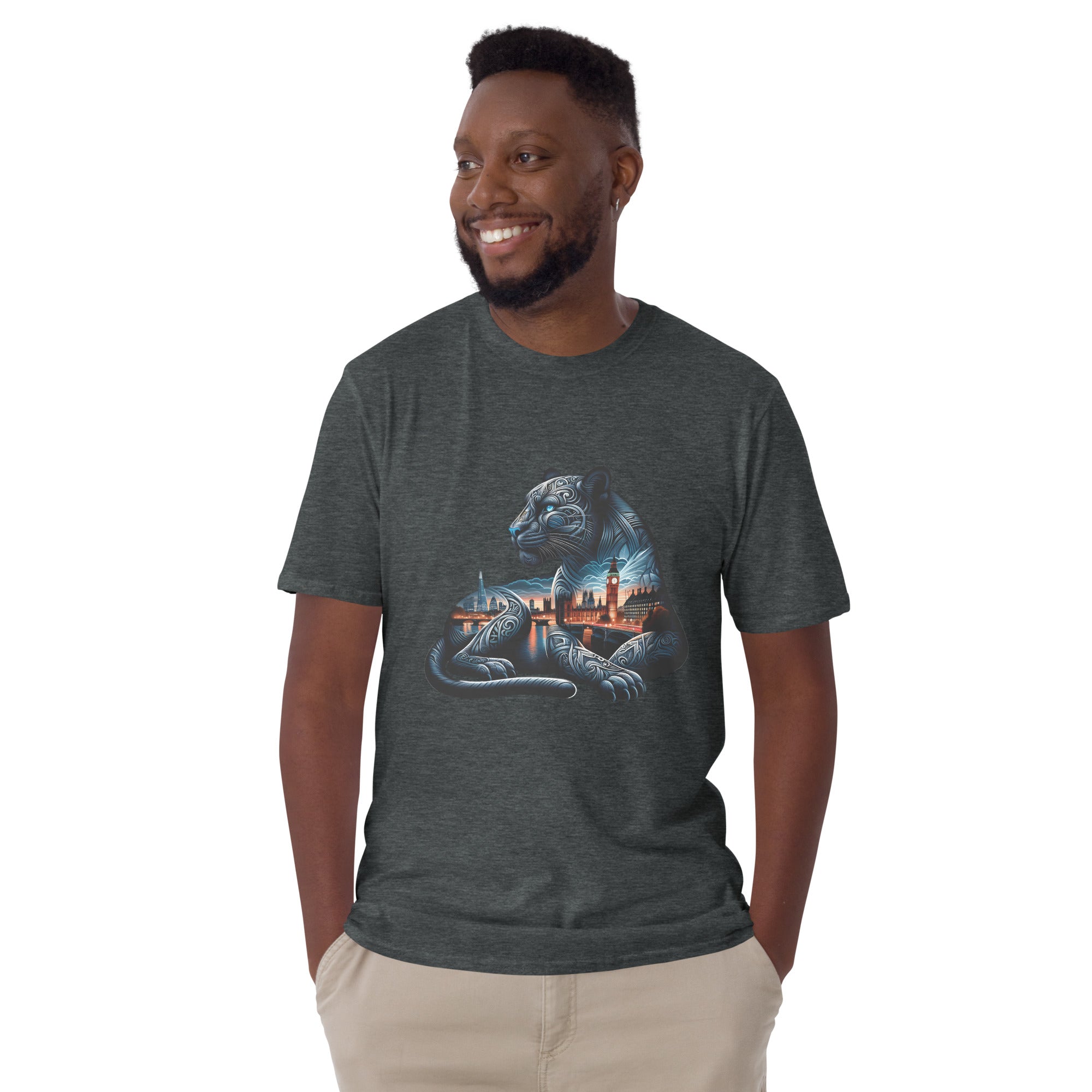 London Panther Nightfall - Animal Art Apparel Short-Sleeve Unisex T-Shirt