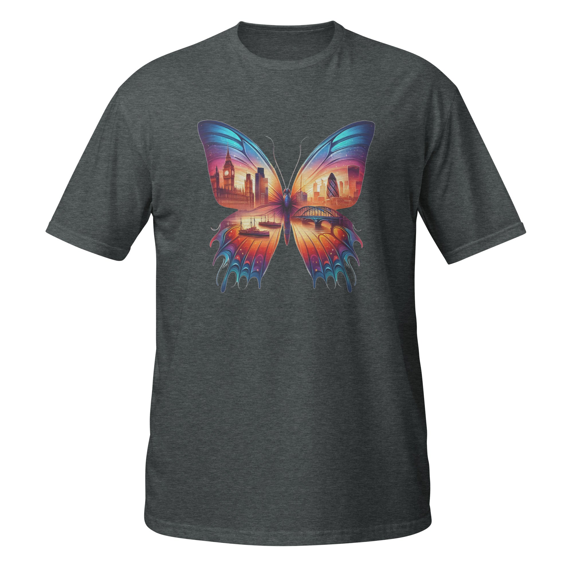 London Butterfly - Cityscape Art Apparel Short-Sleeve Unisex T-Shirt