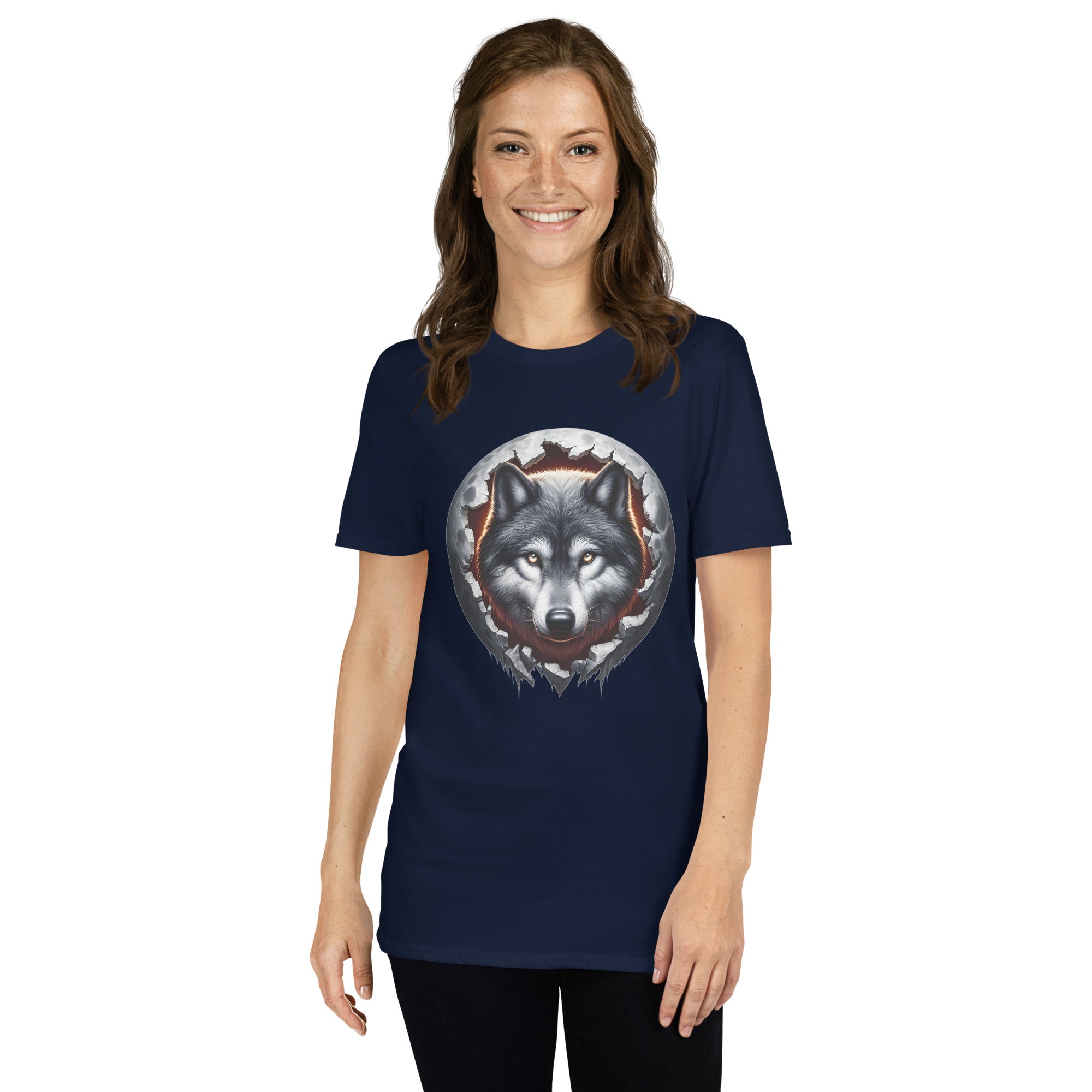 Moon Wolf - Animal Art Apparel Short-Sleeve Unisex T-Shirt