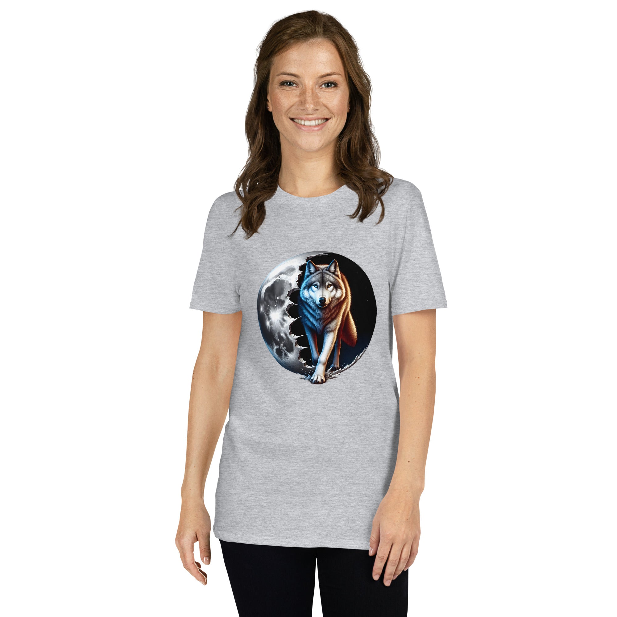 Moon Wolf - Animal Art Apparel Short-Sleeve Unisex T-Shirt