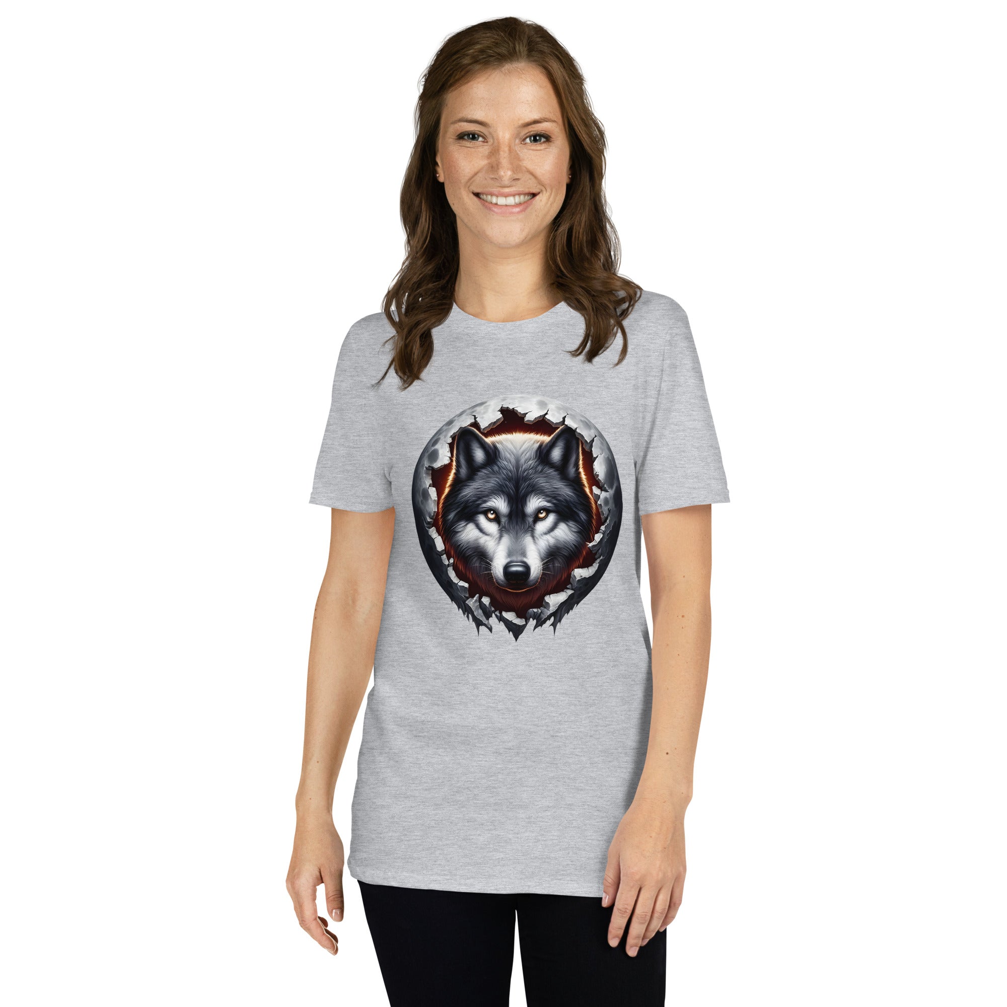 Moon Wolf - Animal Art Apparel Short-Sleeve Unisex T-Shirt