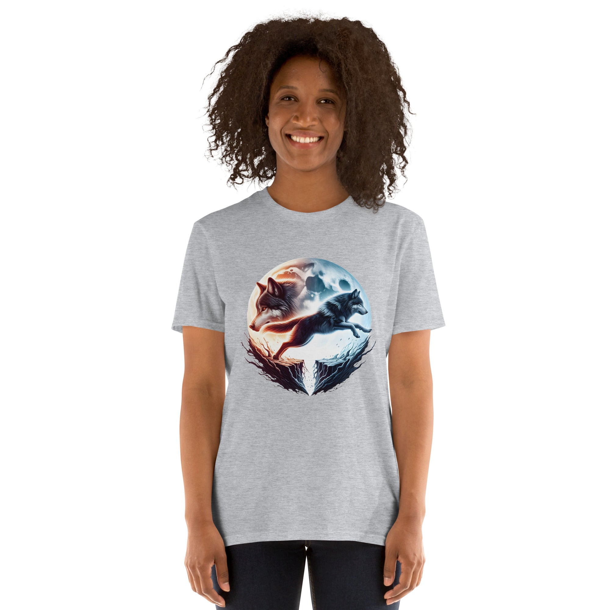 Moon Wolf - Animal Art Apparel Short-Sleeve Unisex T-Shirt