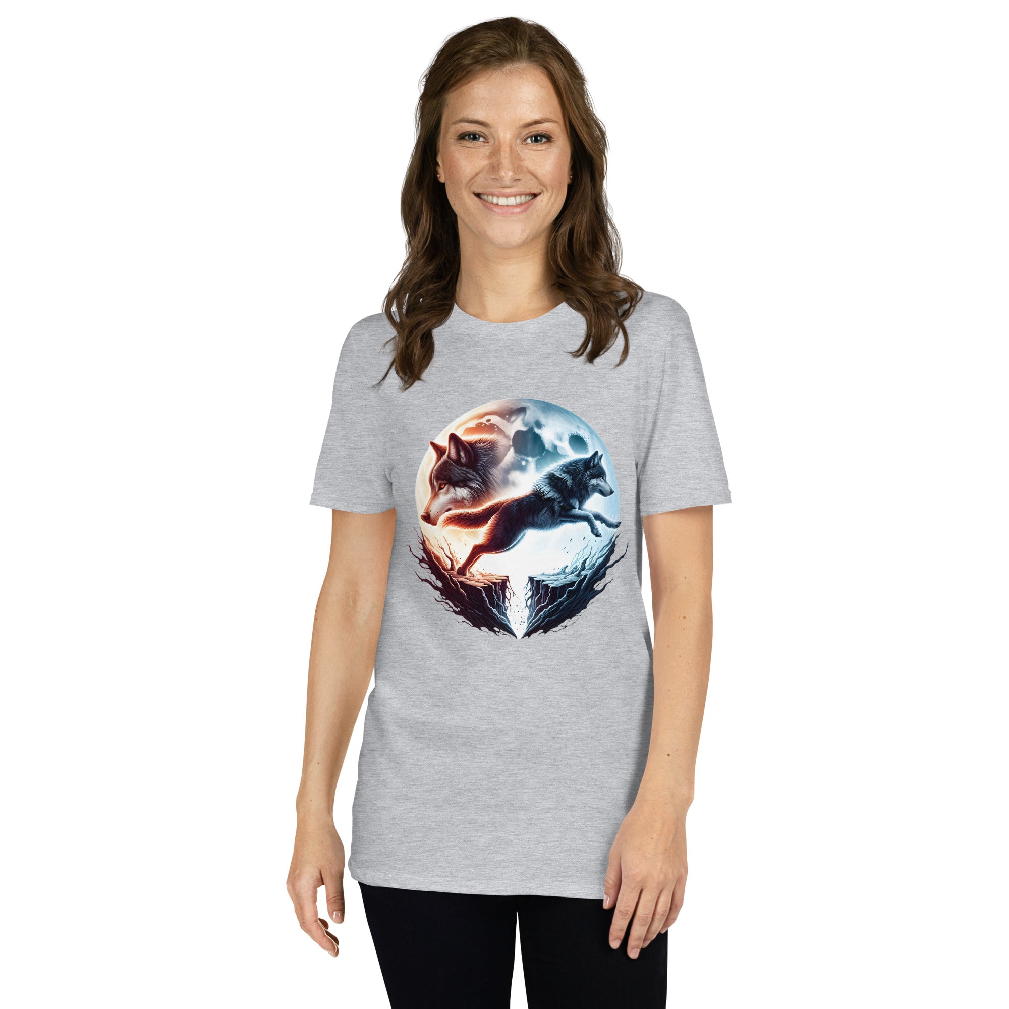 Moon Wolf - Animal Art Apparel Short-Sleeve Unisex T-Shirt