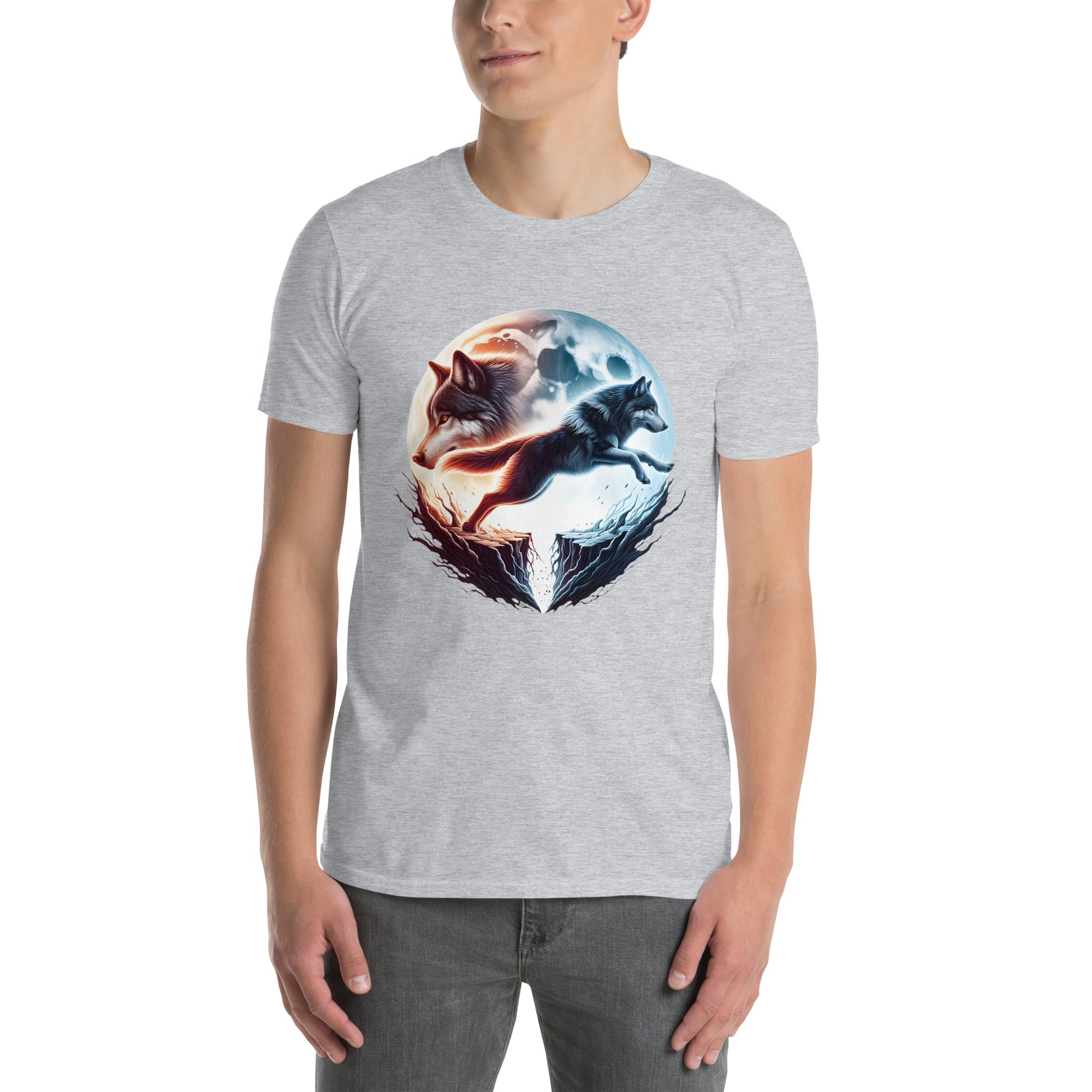 Moon Wolf - Animal Art Apparel Short-Sleeve Unisex T-Shirt