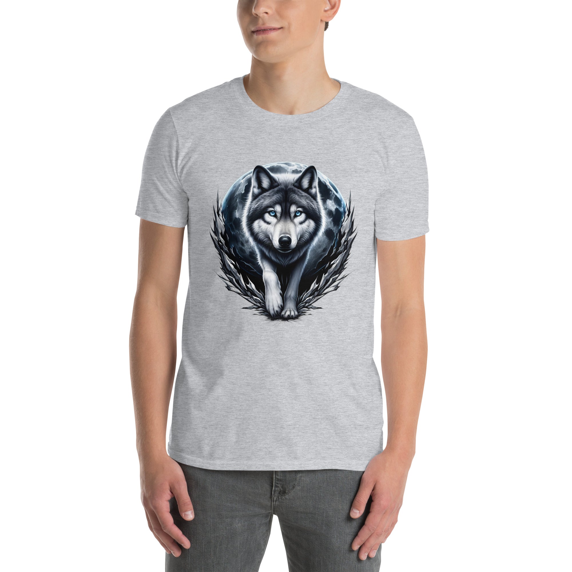 Moon Wolf - Animal Art Apparel Short-Sleeve Unisex T-Shirt