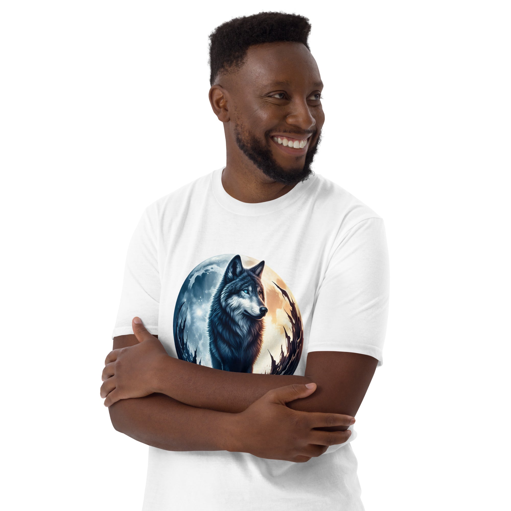 Moon Wolf - Animal Art Apparel Short-Sleeve Unisex T-Shirt