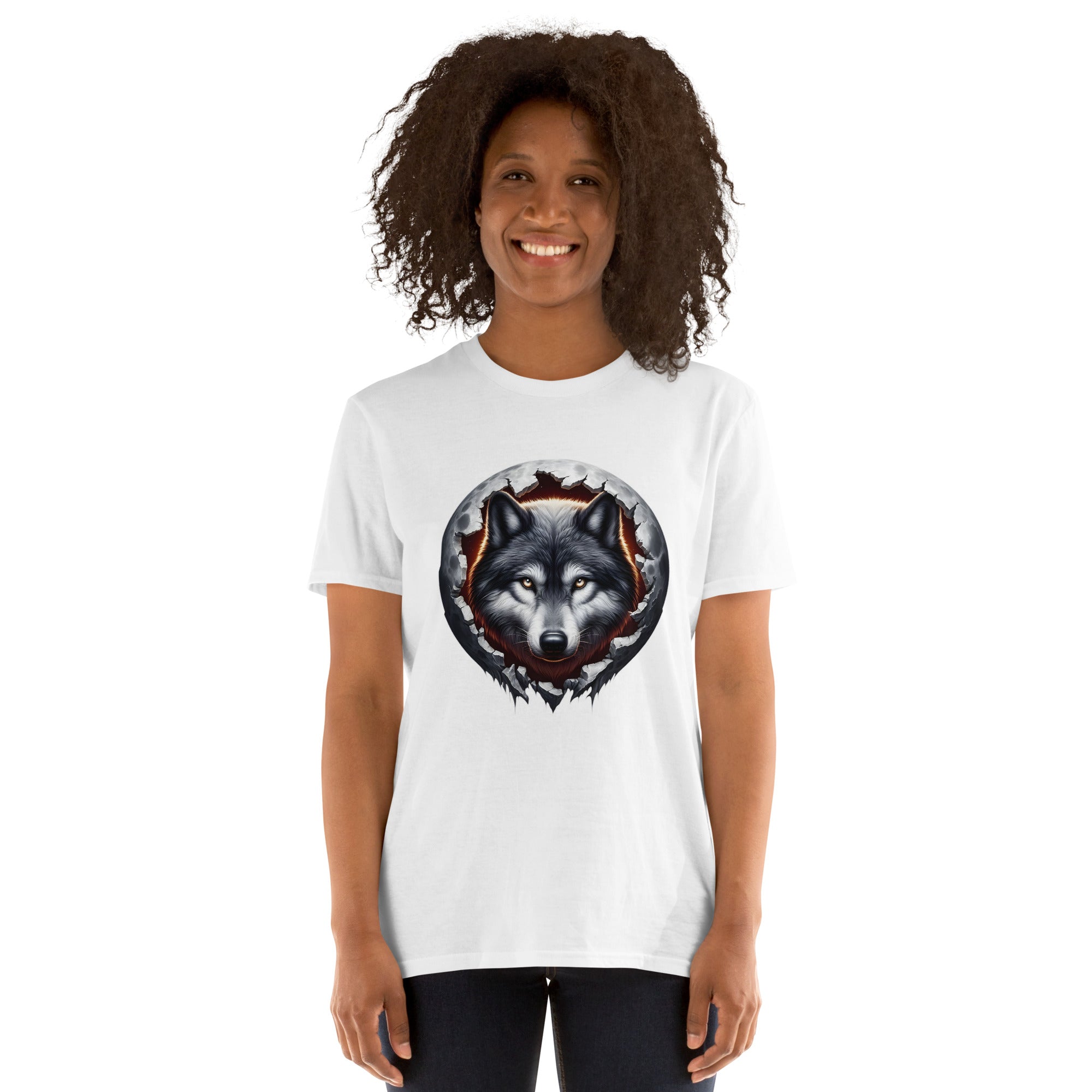 Moon Wolf - Animal Art Apparel Short-Sleeve Unisex T-Shirt