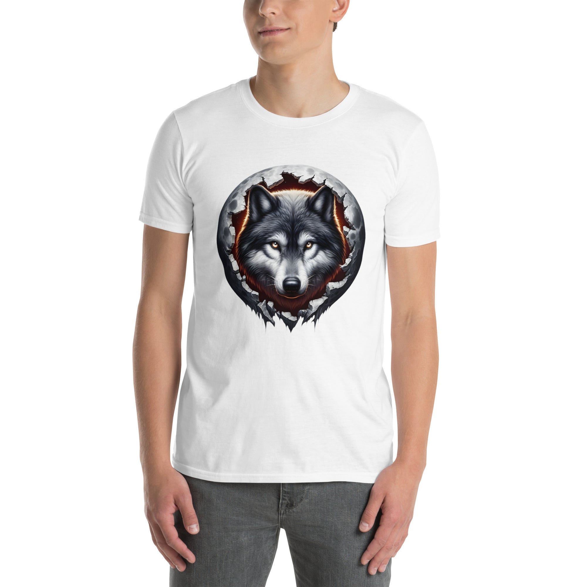 Moon Wolf - Animal Art Apparel Short-Sleeve Unisex T-Shirt