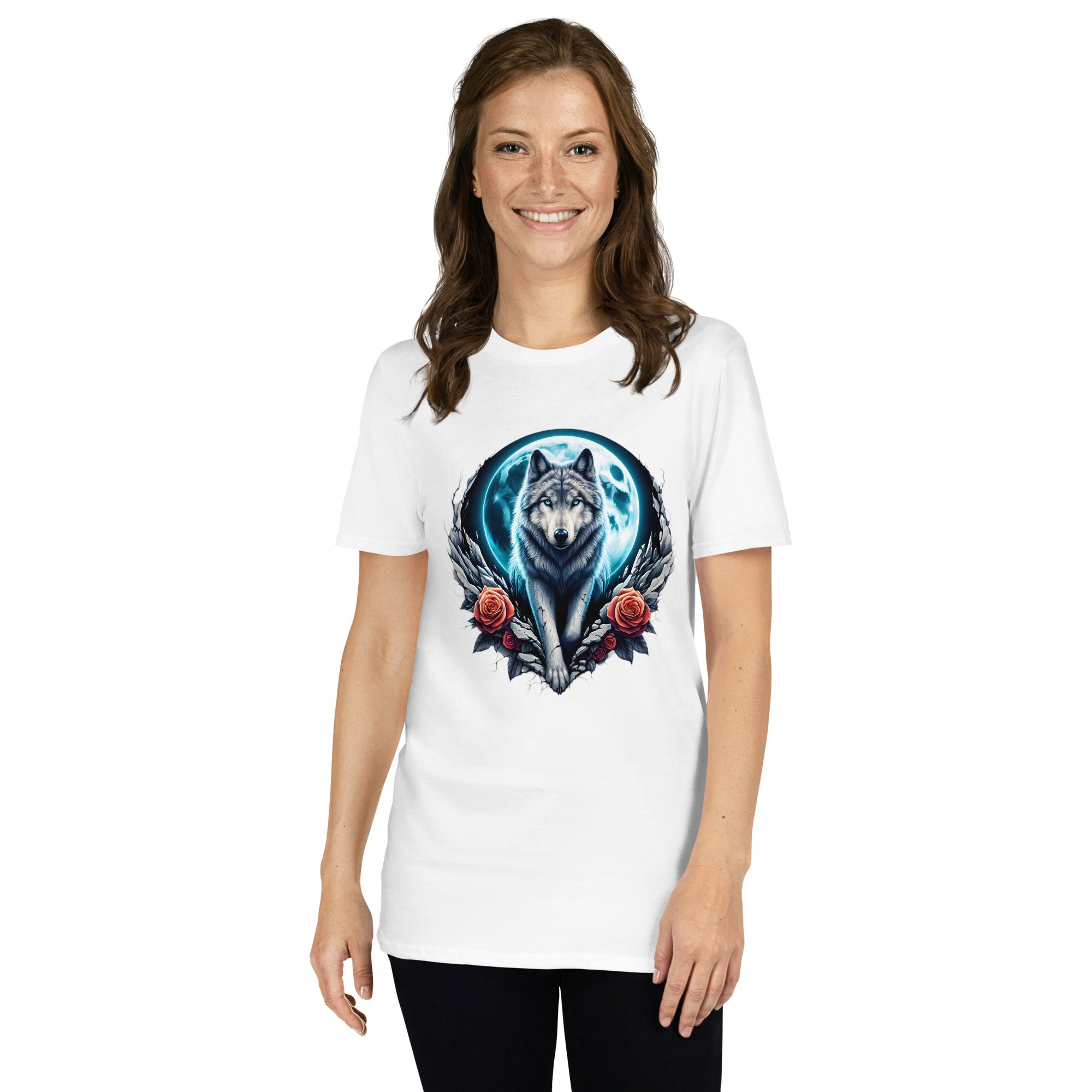 Moon Wolf - Animal Art Apparel Short-Sleeve Unisex T-Shirt