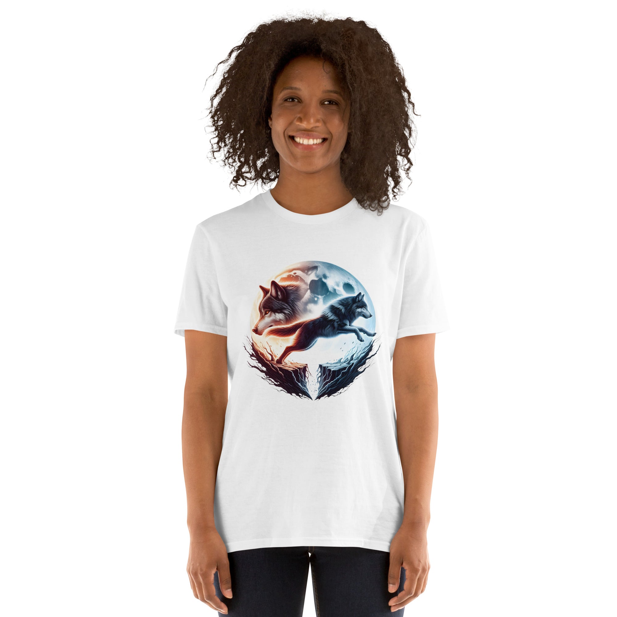 Moon Wolf - Animal Art Apparel Short-Sleeve Unisex T-Shirt