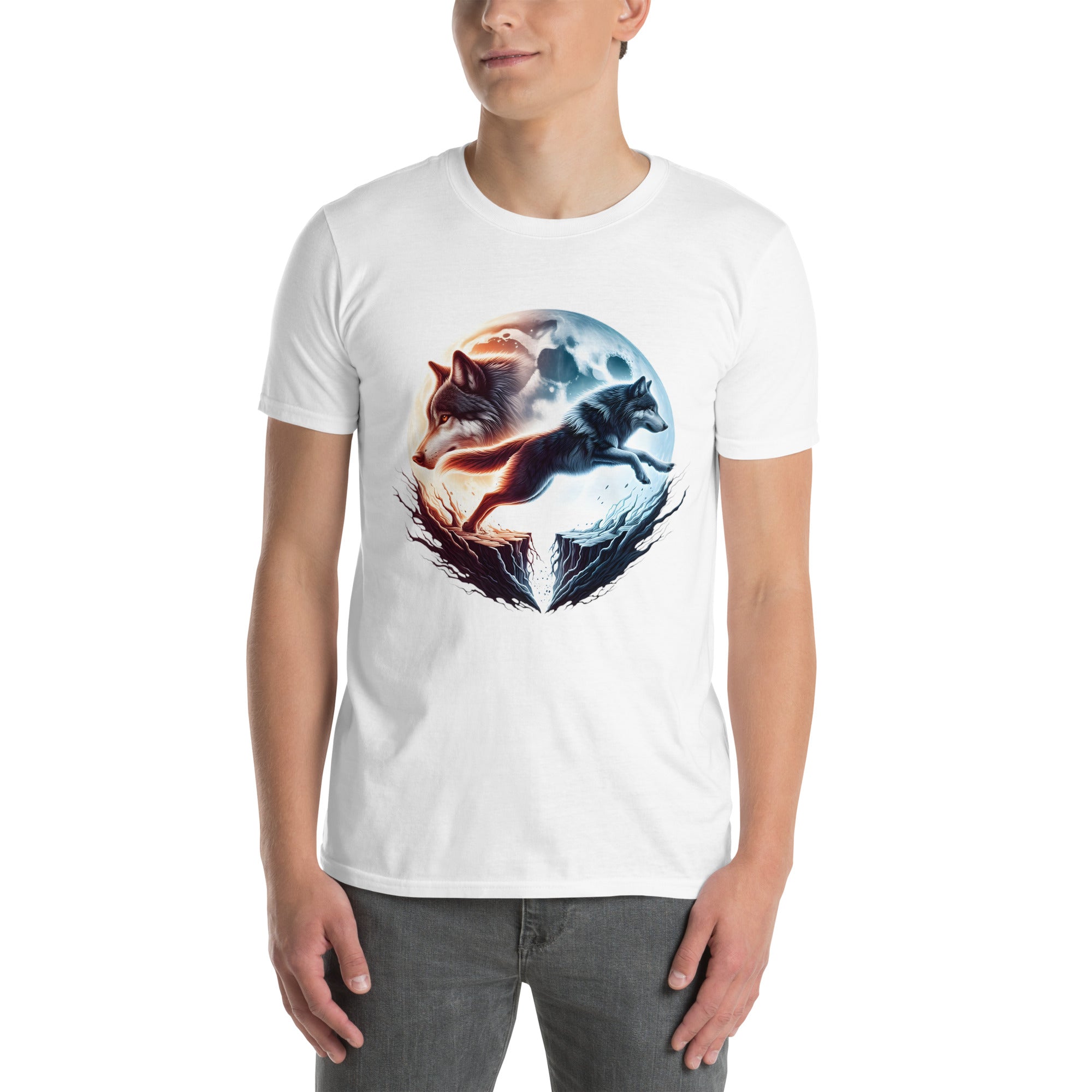 Moon Wolf - Animal Art Apparel Short-Sleeve Unisex T-Shirt