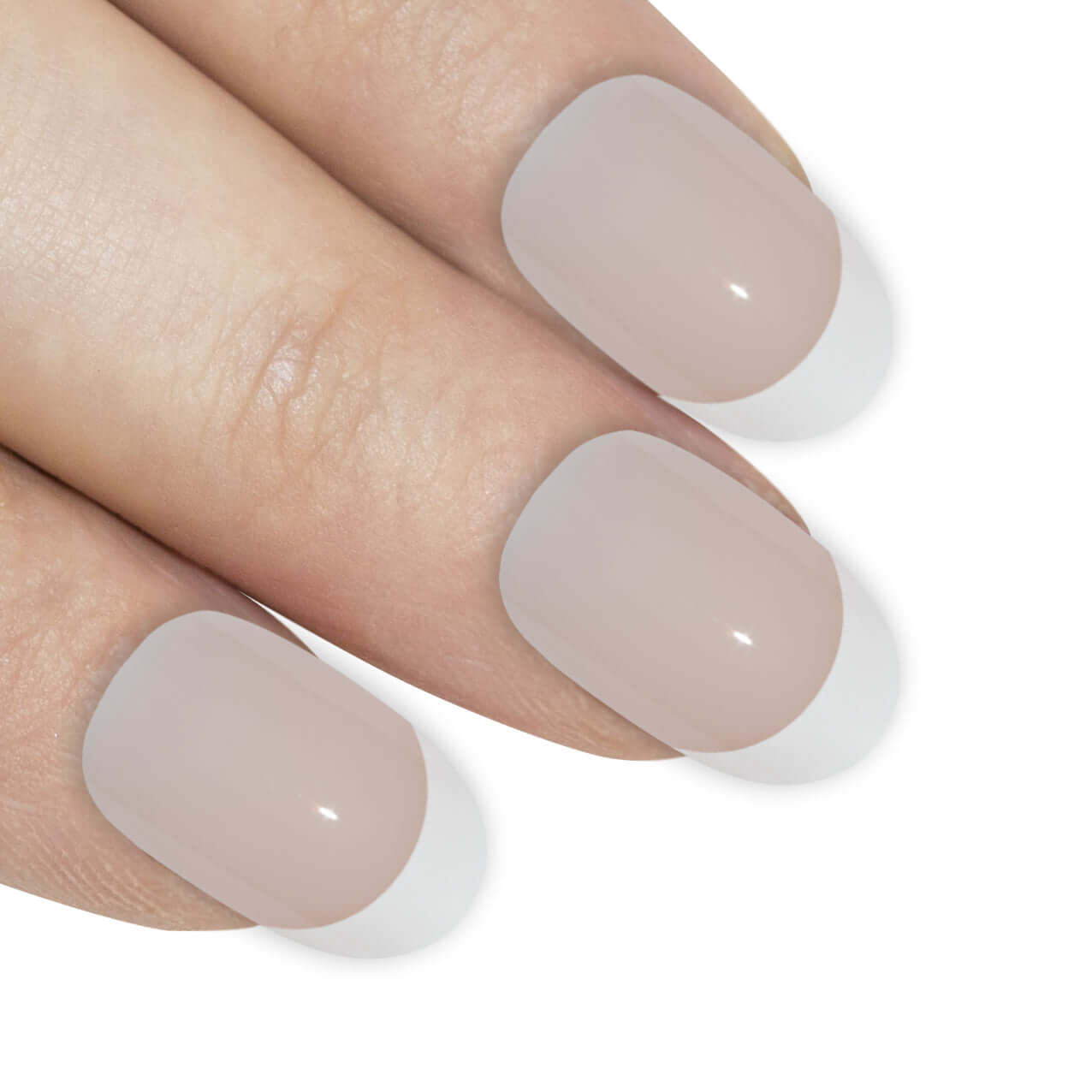 False Nails by Bling Art White French Polished Oval Medium Fake 24 Nail Tips