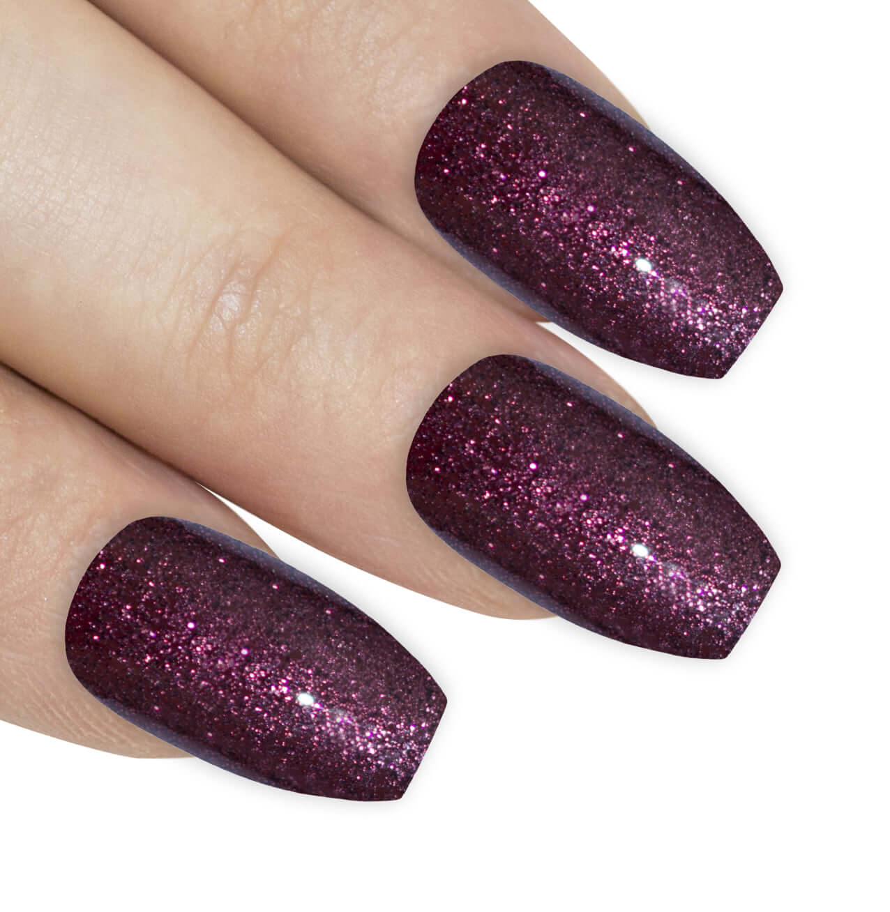Warm chestnut red-brown gel ballerina coffin long press-on false nails by Bling Art — autumnal gloss for seasonal events and elegant everyday wear · glossy salon-grade gel coat · long ballerina coffin tips · 24 nails per set with adhesive · designed in Yorkshire