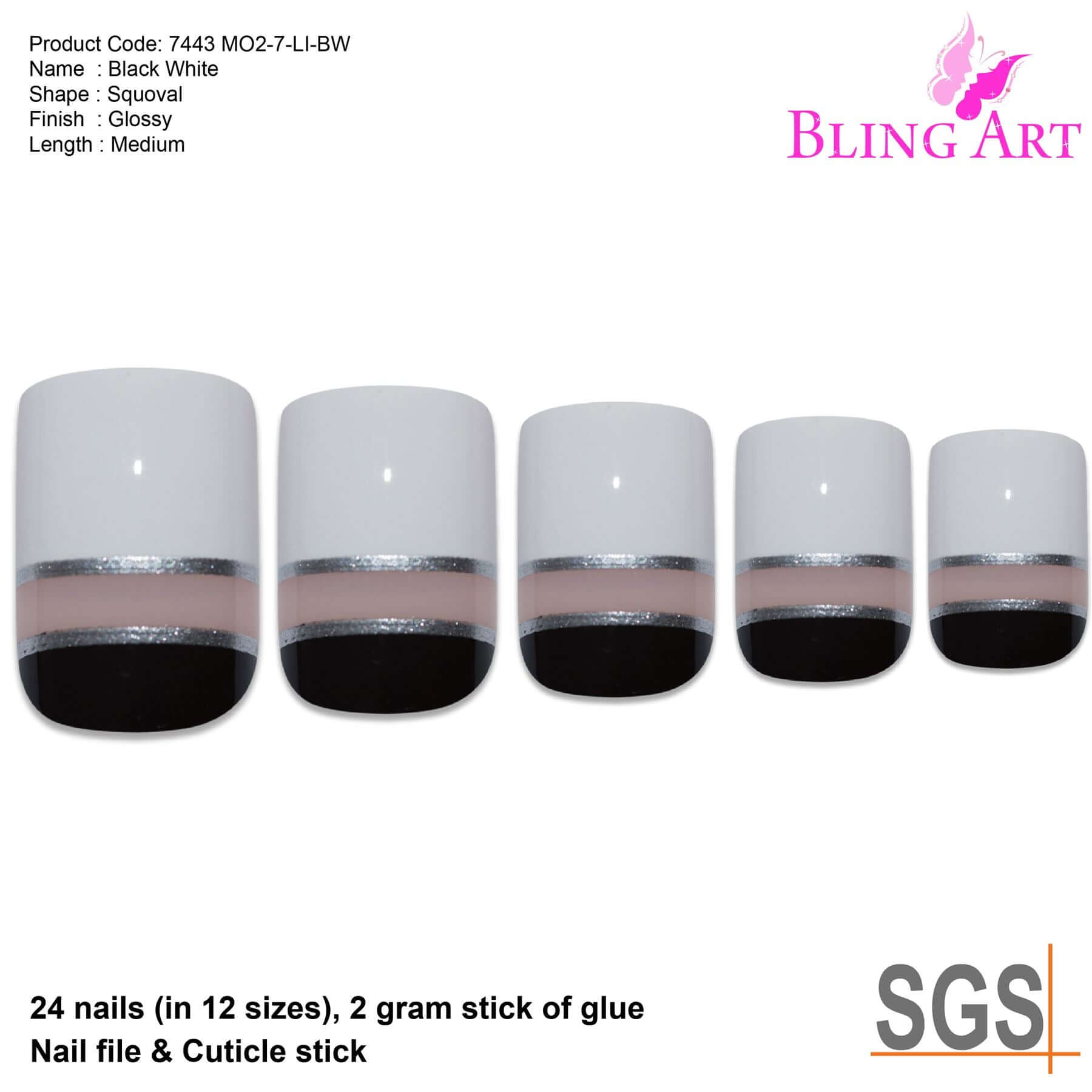 7443 MO2-7-LI-BW | Bling Art